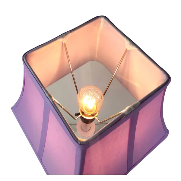 Creative Motion 22x22 White Resin Table Lamp - Purple Shade