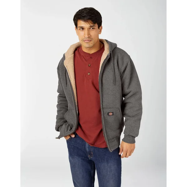 Dickies TW357 Men Sherpa Lined Fleece - Dark Heather - XL