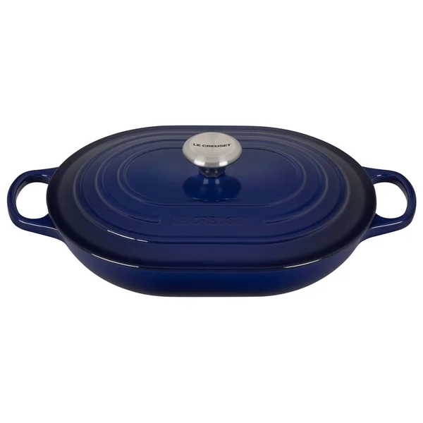 Le Creuset Signature Cast Iron 3.75-Quart Indigo Oval Casserole