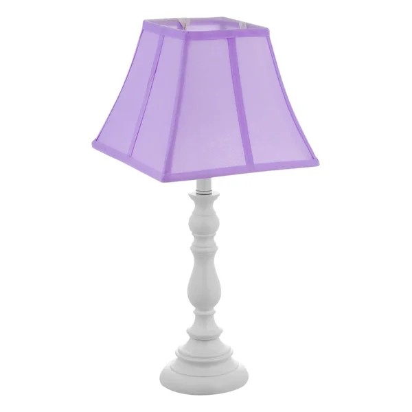 Creative Motion 22x22 White Resin Table Lamp - Purple Shade