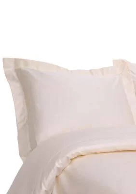 400 Thread Count Hemstitch Solid Duvet Cover Set Ivory King