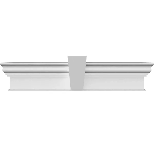 Ekena Millwork CRH12X176KF 176x22 Bottom Width x 184 1/2x22 Top Width x 12x22H x 1 1/4x22P Craftsman Crosshead w/ Flat Keystone