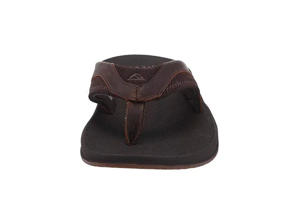 Reef Men's Leather Fanning Dark Brown, 8