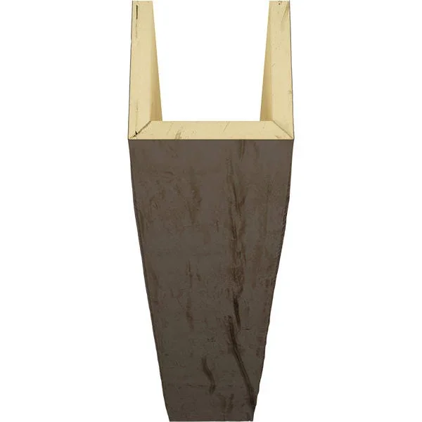 Ekena Millwork BMRW3C0060X060X144HD 6x22W x 6x22H x 12&L 3-Sided (U-beam) Riverwood Endurathane Faux Wood Ceiling Beam - Natural