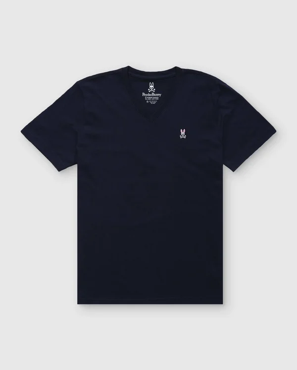 Mens Classic V Neck Tee - B6U100ARPC 410 Navy, Xxs