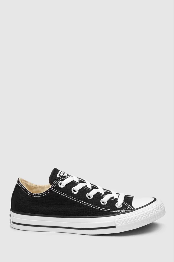 Converse Chuck Taylor All Star Ox Black Textile Junior Trainers