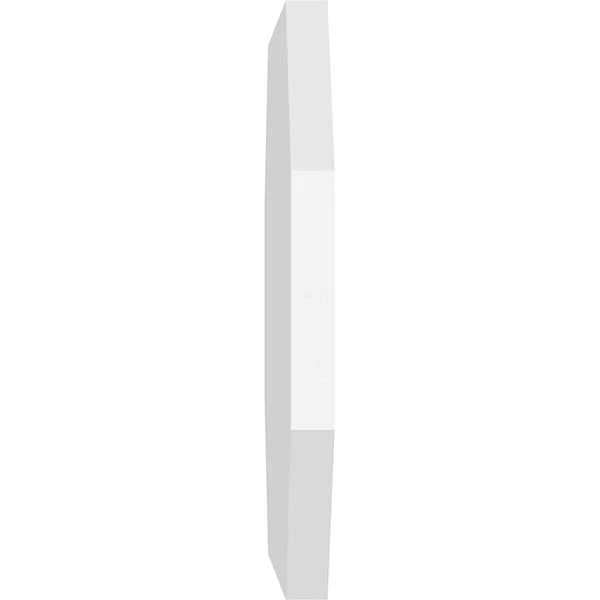 Ekena Millwork GVPOH34X3202SN 34x22W x 32x22H Horizontal Elongated Octagon Surface Mount PVC Gable Vent: Non-Functional, 2x22W x