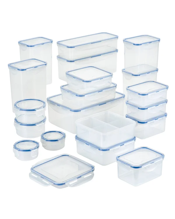 Easy Essentials 38 Piece Food Storage Container Set, Clear