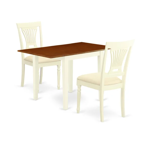 East West Furniture Dining Room Set Buttermilk & Cherry, NDPL5-WHI-C