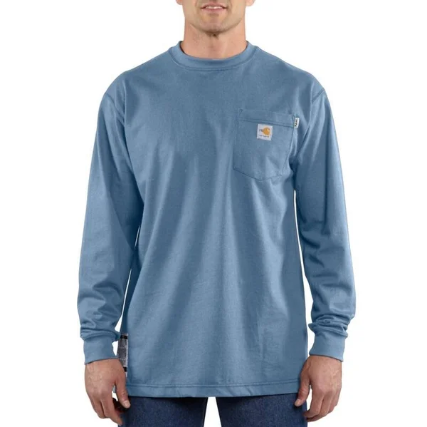 Carhartt Flame-Resistant Force Cotton Long-Sleeve T-Shirt, Olive