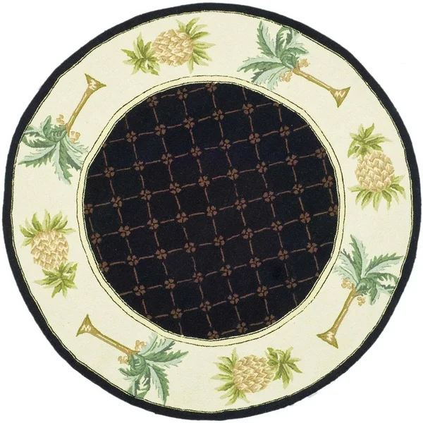 Safavieh Chelsea HK362C 8&9x22 x 11&9x22 Black - Ivory Area Rug