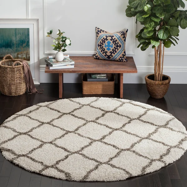 Safavieh Hudson Shag SGH283R Red/Ivory 6& x 9& Area Rug