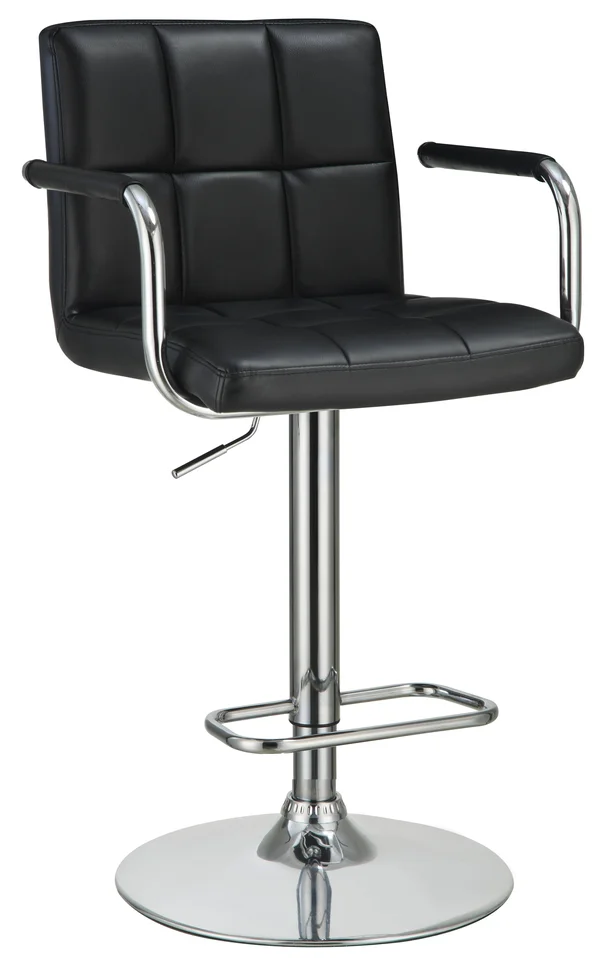 Coaster Adjustable Height Bar Stool, Black