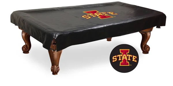 Iowa State Cyclones HBS Black Vinyl Billiard Pool Table Cover (110x22x60x22x12x22)