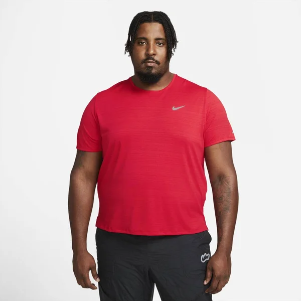 Nike Dri-Fit Miler Men's Running Top in Red, Size: 3XL, CU5992-657