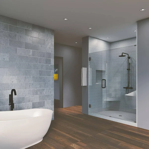 Symphony Shower Doors WF 48.25-D26-M-IGP21.75X80 48.25x22 x 80x22 Hinged Frameless Shower Door Finish: Matte Black