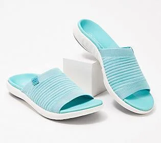 Spenco Orthotic Memory Foam Slide Sandal - Astoria - Size 9-1/2 Medium, Aqua Sea