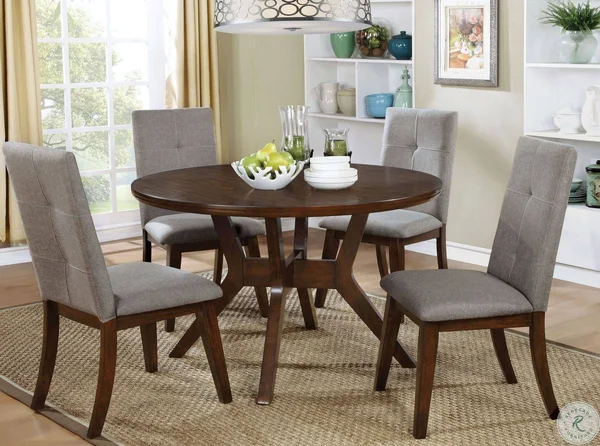 Furniture of America Abelone Walnut Side Chair (Set of 2)