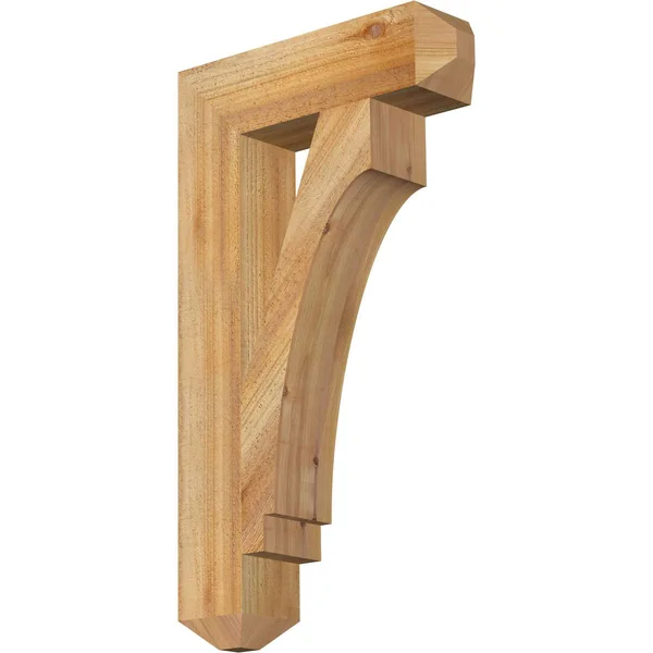 Ekena Millwork 4x22W x 16x22D x 28x22H Imperial Craftsman Rough Sawn BRACKET, Western Red Cedar
