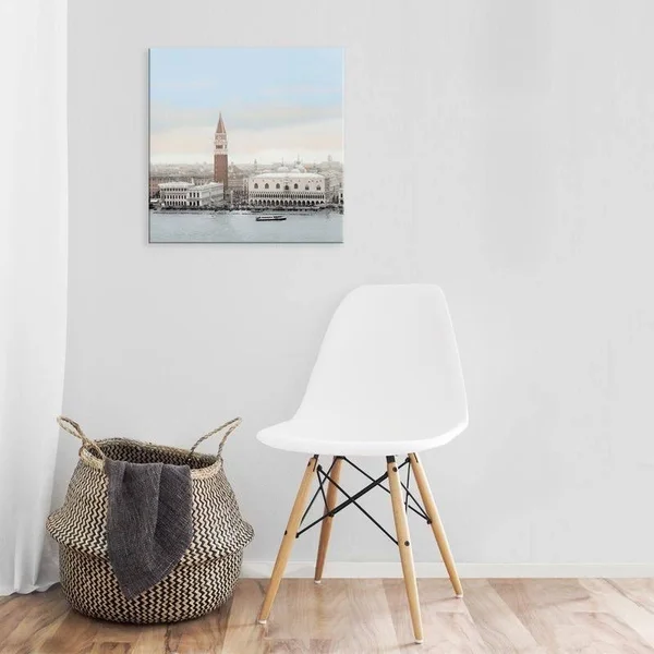 Easy Art Prints Alan Blaustein's 'Piazza San Marco Vista' Premium Canvas Art - 24 x 24 - Classic Black Frame