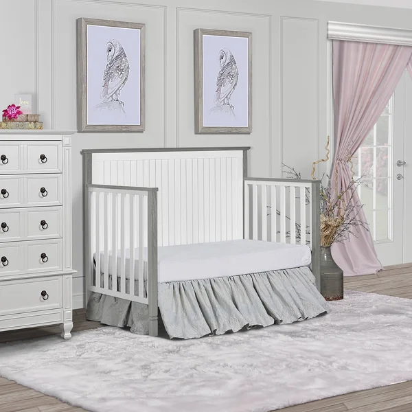 Dream on Me Alexa II 5 in 1 Convertible Crib, Silver
