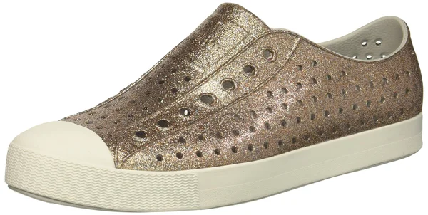 Native Shoes Women's Jefferson Bling - Metal Bling, Shell White - 9