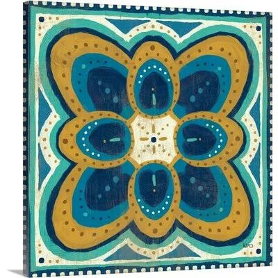 Great Big Canvas &Proud As A Peacock Tile III& by Veronique Charron Painting Print Size: 30x22 H x 30x22 W x 1.5x22 D, Format: C