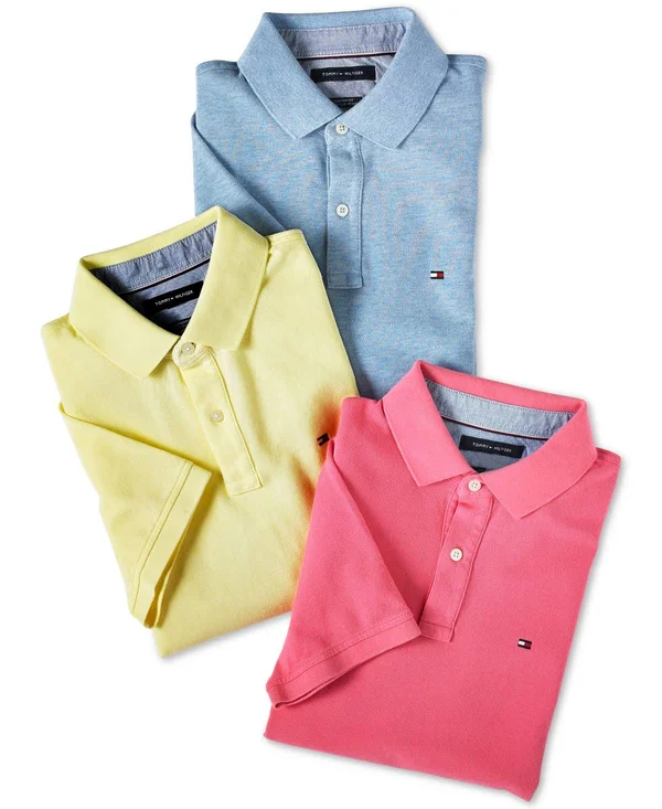 Tommy Hilfiger Men's Custom Fit Ivy Polo - Created for Macy&s - Pebble Pink