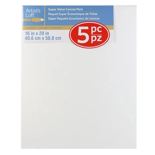 4 Packs: 5 Ct. (20 Total) 16x22 x 20x22 Super Value Canvas by Artist&s Loft - Michaels