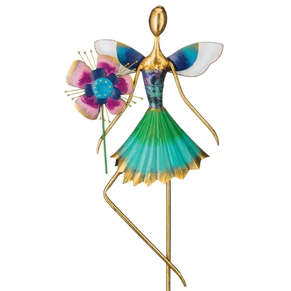 Regal Art & Gift 12226 Fairy Decor-Flower Garden Stake, Orange