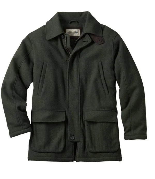Men's Maine Guide Wool Parka - Primaloft Green Large, L.L.Bean
