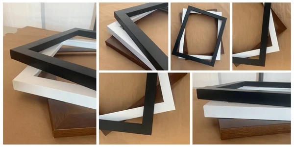 38x25 Picture Frames Brown Wood 38x25 Frame 38 x 25 Wooden Frames White