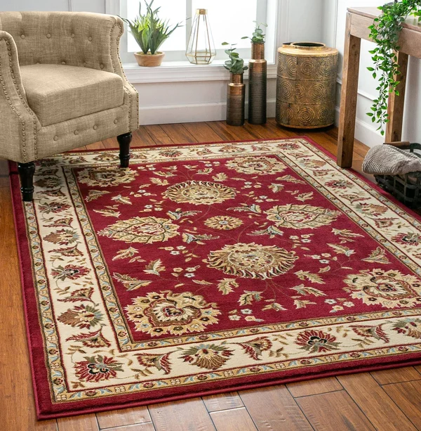 Well Woven Red 6& 7x22 x 9& 3x22 Abbasi Rug Timeless Traditional Rectangle - 3713600-67093