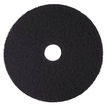 3M Low-Speed High Productivity Floor Pads 7300 - 16 inch Diameter, Black, 5/Carton - MMM08274