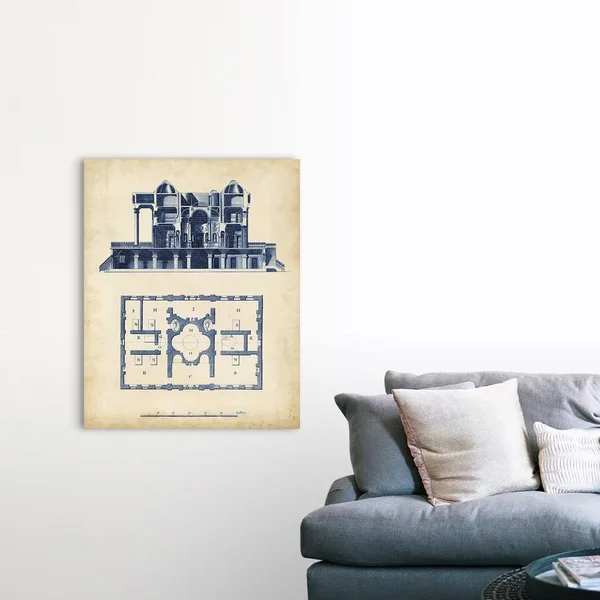 Architectural Blueprint III - Canvas Wall Art, 36x45, Great Big Canvas