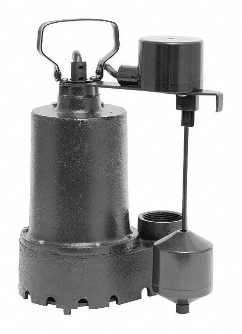 Dayton 92572 Sump Pump, Thermoplastic, 1/2 HP