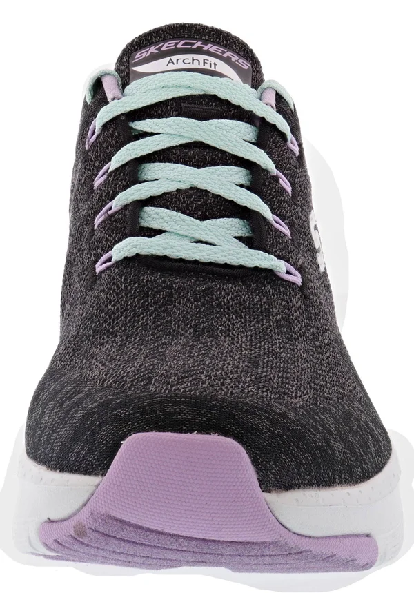 Women's Skechers Arch Fit Comfy Wave Sneaker, Size: 6.5, Black