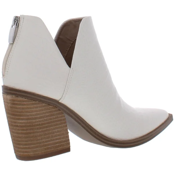 Steve Madden Alyse Womens Heeled Ankle Boots - Bone Leather