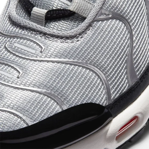 Nike Boys Air Max Plus - Running Shoes Metallic Silver/Speed Yellow/Black Size 05.0
