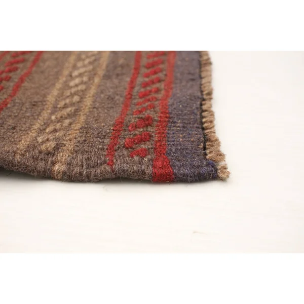 Hand-Knotted Tajik Caucasian Red Wool Rug - 2&0x22 x 8&3x22 Runner/2&0 x 8&3