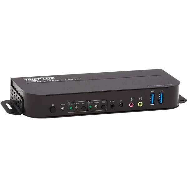 Tripp Lite HDMI KVM, 4K 60Hz 4:4:4, HDR, HDCP 2.2 Support, IR Remote and USB Cables KVM Switch - 2 KVM Ports