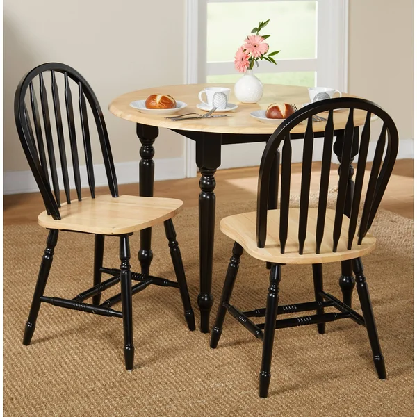 Arrowback Windsor Dining Side Chair - Set of 2 Black