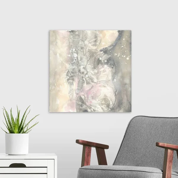 Blushing Snowflakes I, Canvas Wall Art, 20x20, Great Big Canvas