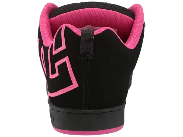 Women's DC Court Graffik Skate Shoes in Black/Pink Size 8.5 Medium