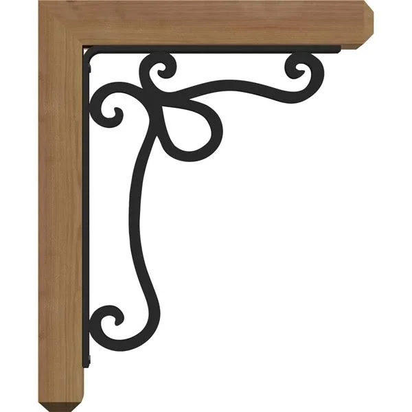 3 1/2 inchw x 16 inchd x 19 inchh Orleans Craftsman Ironcrest Smooth BRACKET, Western Red Cedar (2 inchw x 12 inchd x 15 inchh I