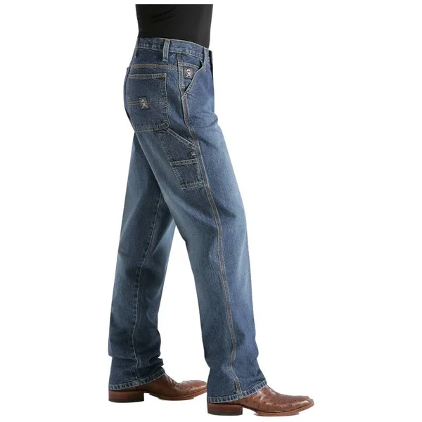 Mens Cinch Blue Label Carpenter Medium Stonewashed Jeans - MB90434002