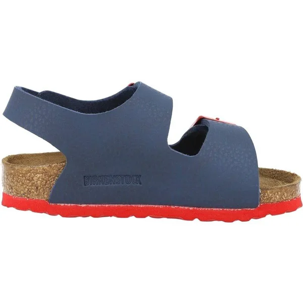 Birkenstock Infant Milano Kids Blue/Red Birko-Flor Strap Sandals