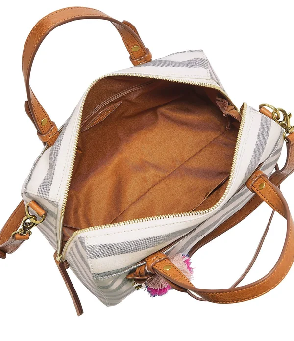 Fossil Women Rachel Satchel - Blue Stripe