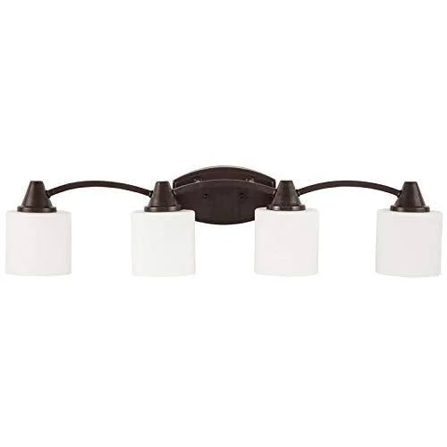 Park Harbor PHVL2264 Eastover 4 Light 32-1/8x22 Wide Bathroom Vanity Light with FR Polished Chrome