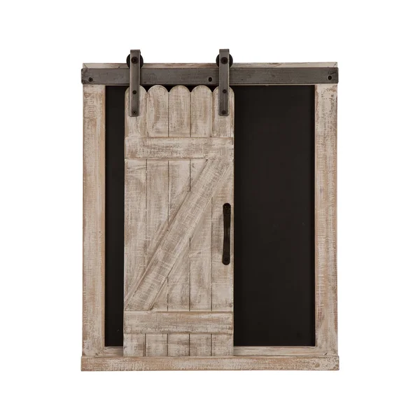 Glitzhome Farmhouse Barn Door Wooden Chalkboard Wall Decor 19.75 in